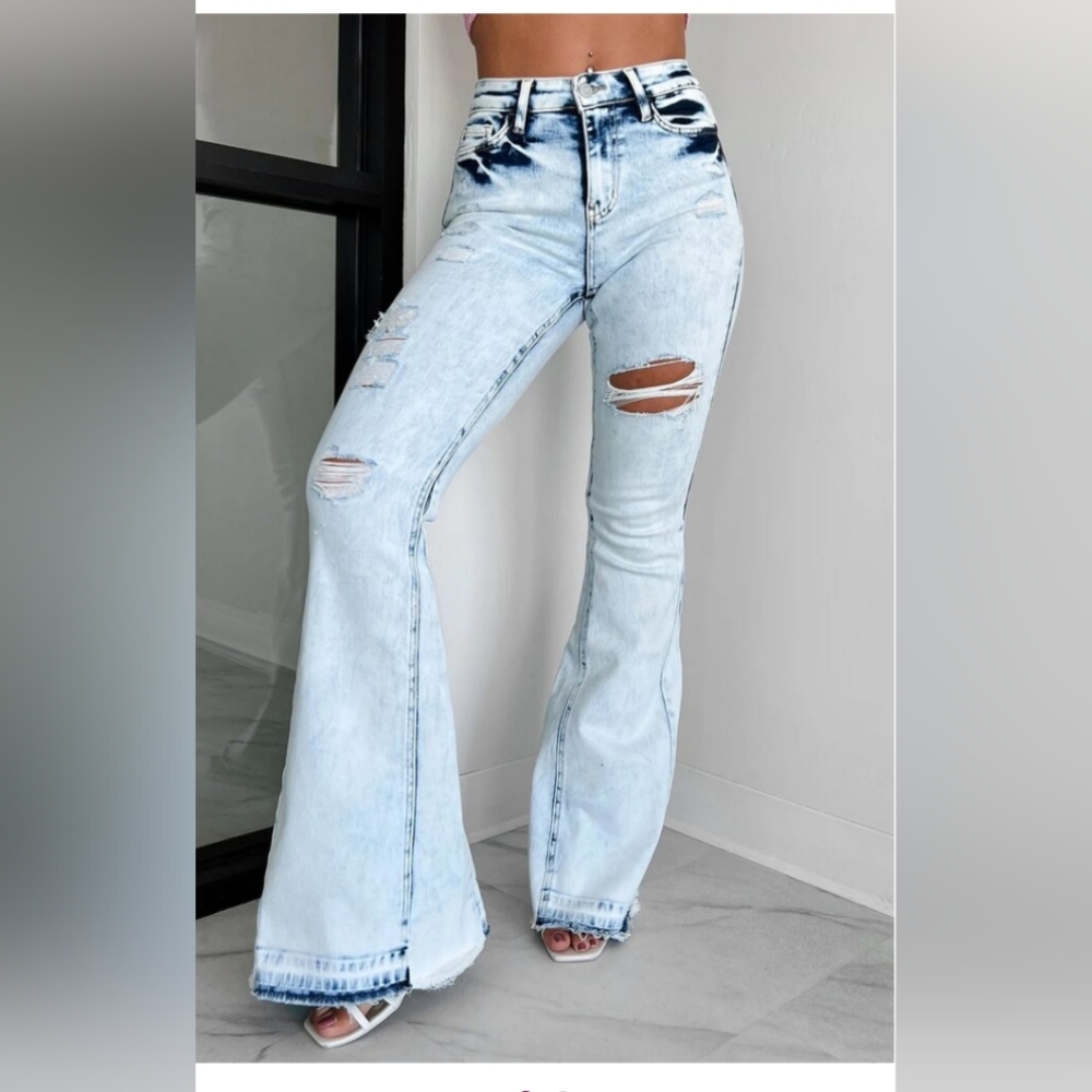 Flying Monkey Blue and White Denim